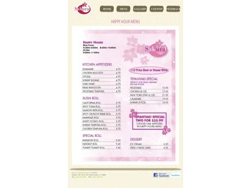 Sakura Japanese Steakhouse menu photo