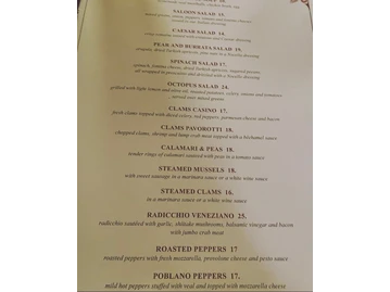 Saloon Restaurant menu photo