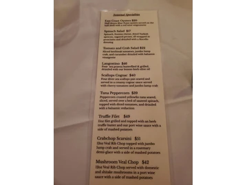 Saloon Restaurant menu photo