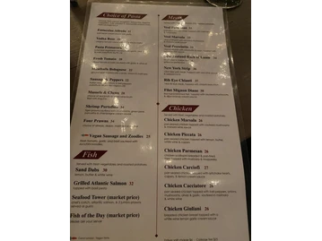 Sammy G's Tuscan Grill menu photo