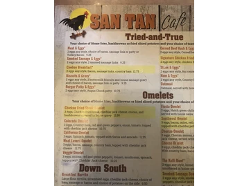 San Tan Cafe menu photo