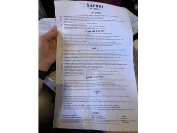 Sapori Trattoria menu photo