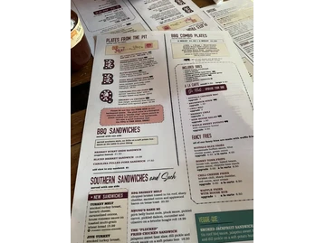 Sauced BBQ & Spirits - Walnut Creek menu photo