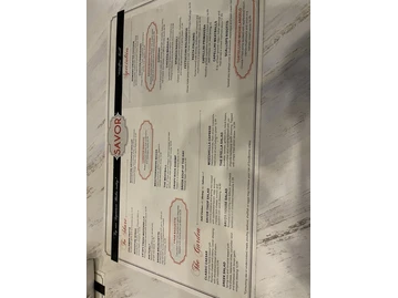 Savor Restaurant menu photo