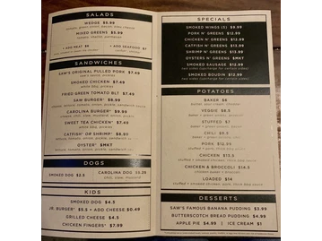 SAW’s Juke Joint menu photo