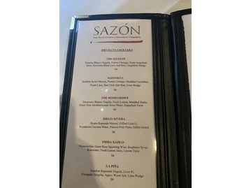 Sazón menu photo