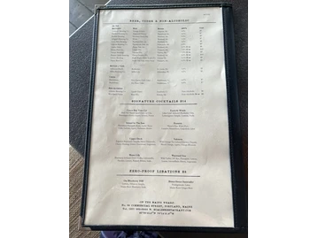 Scales menu photo