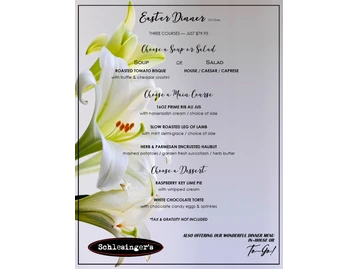 Schlesinger's Steakhouse menu photo