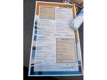 Schooners Monterey menu photo