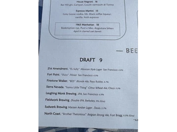 Scoma's Restaurant menu photo