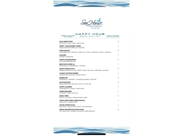 Sea House Restaurant menu photo