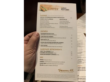 Seasons 52 menu photo