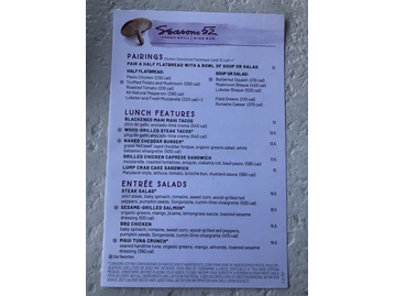 Seasons 52 menu photo