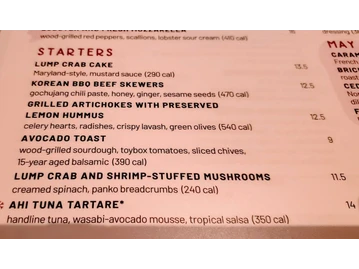 Seasons 52 menu photo
