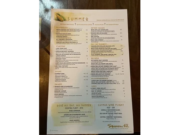 Seasons 52 menu photo
