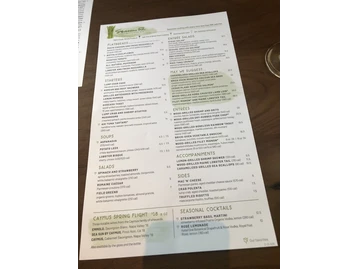 Seasons 52 menu photo