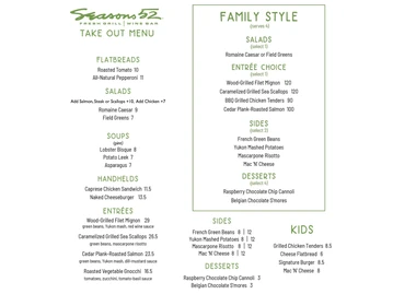 Seasons 52 menu photo