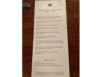 Serratto Restaurant and Bar menu photo