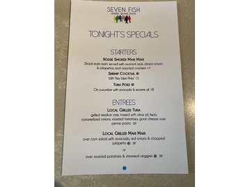 Seven Fish menu photo