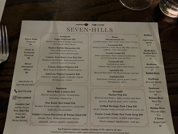 Seven Hills menu photo