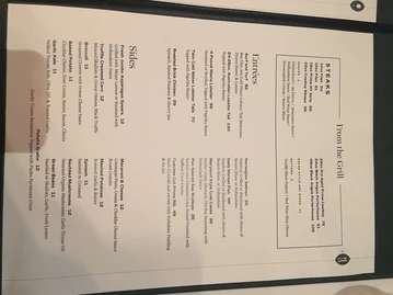 Shula's Steak House menu photo
