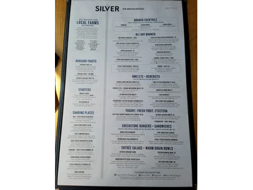 Silver menu photo