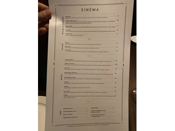Sinema menu photo