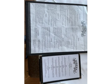 Sirena Ristorante menu photo