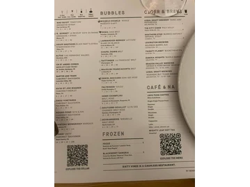 Sixty Vines menu photo