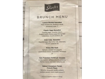 Skates on the Bay menu photo