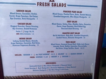 Skull Creek Dockside menu photo
