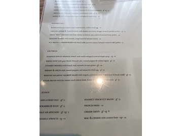 Small Batch menu photo