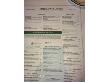 Smith & Wollensky menu photo