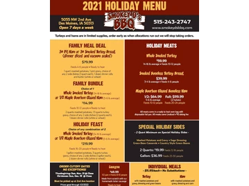 Smokey Ds BBQ menu photo