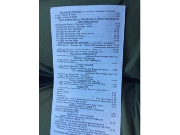 Snappy's Cafe & Grill menu photo