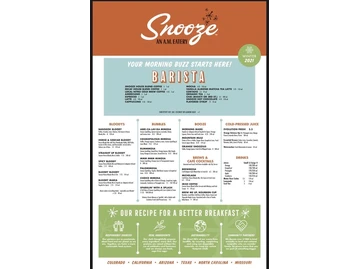 Snooze, an A.M. Eatery menu photo