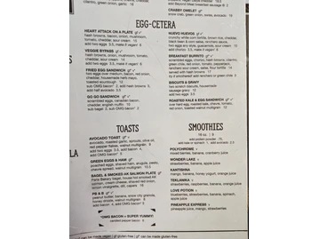 Snow City Cafe menu photo