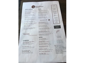 Soco Restaurant menu photo