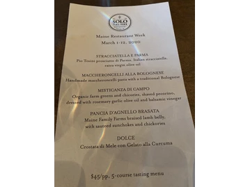Solo Italiano menu photo