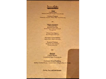 Sonoma Cellar menu photo