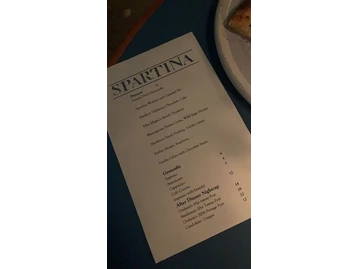 Spartina menu photo