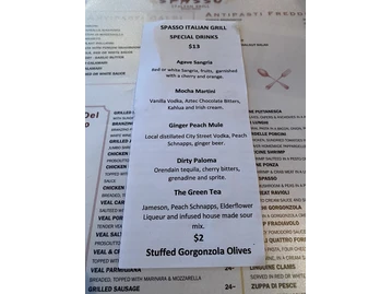 Spasso Italian Grill menu photo