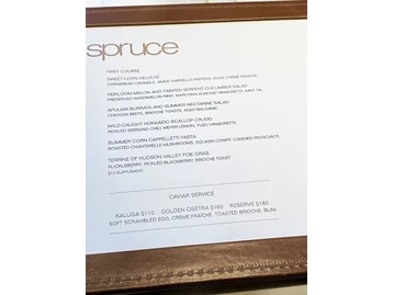 Spruce menu photo