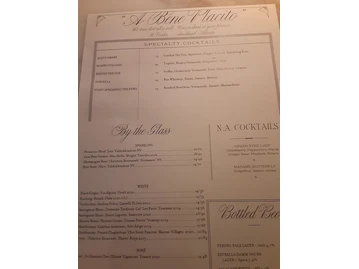 St. Cecilia menu photo