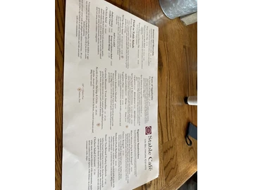 Stable Cafe menu photo