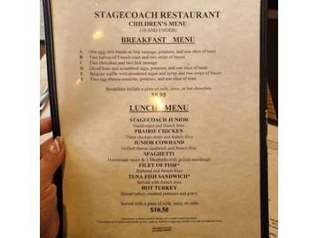 Stagecoach Restaurant menu photo