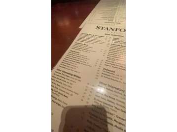 Stanford Grill menu photo