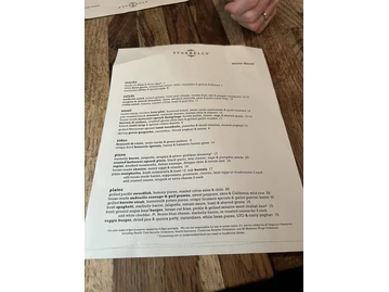 Starbelly menu photo