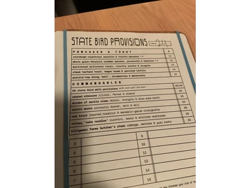 State Bird Provisions menu photo