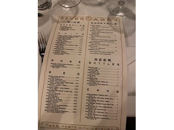 State of Grace menu photo